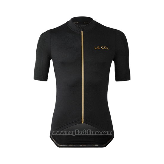 2019 Abbigliamento Ciclismo Lecol Nero Manica Corta e Salopette