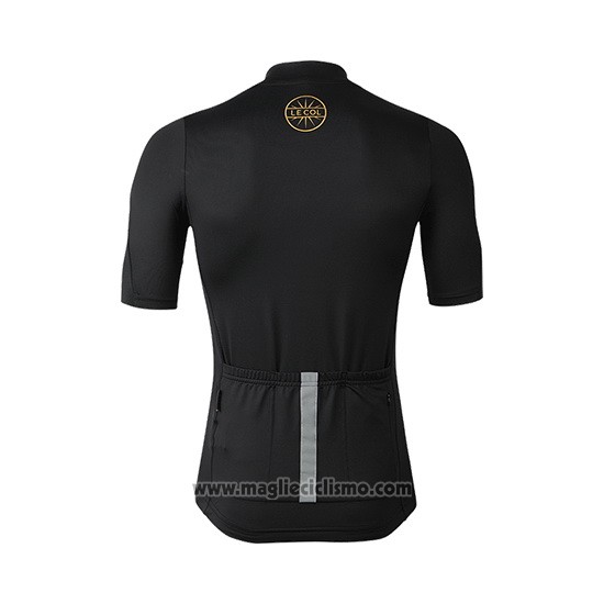 2019 Abbigliamento Ciclismo Lecol Nero Manica Corta e Salopette