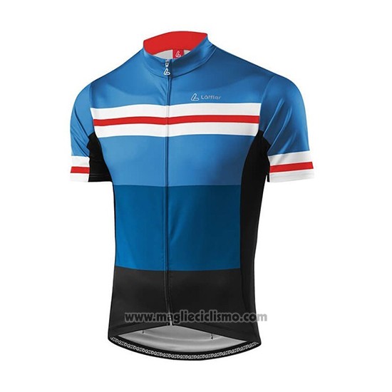 2018 Abbigliamento Ciclismo Loffler Nero Blu Manica Corta e Salopette