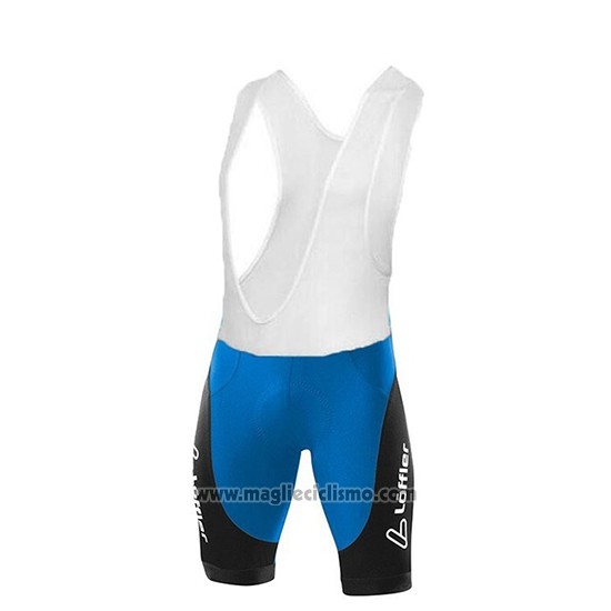 2018 Abbigliamento Ciclismo Loffler Nero Blu Manica Corta e Salopette