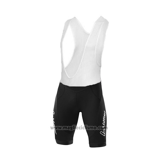 2018 Abbigliamento Ciclismo Loffler Nero Grigio Manica Corta e Salopette