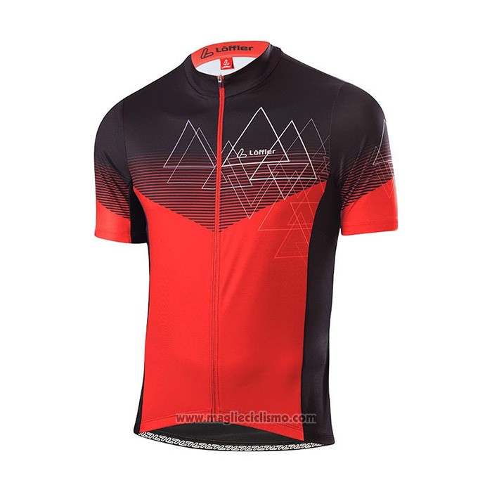 2022 Abbigliamento Ciclismo Loffler Rosso Manica Corta e Salopette