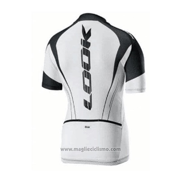 2017 Abbigliamento Ciclismo Look Bianco Manica Corta e Salopette