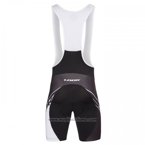 2017 Abbigliamento Ciclismo Look Pro Equipo Nero e Bianco Manica Corta e Salopette