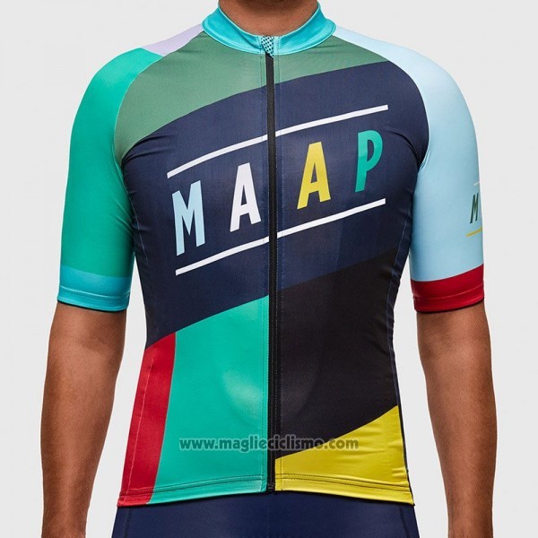 2017 Abbigliamento Ciclismo Maap Blu e Celeste Manica Corta e Salopette