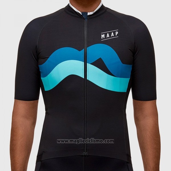 2017 Abbigliamento Ciclismo Maap Fat Stripe Nero Manica Corta e Salopette