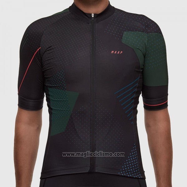 2017 Abbigliamento Ciclismo Maap Nero Manica Corta e Salopette