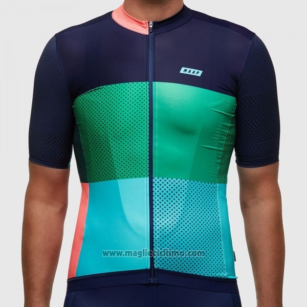 2017 Abbigliamento Ciclismo Maap Sector Pro Verde e Blu Manica Corta e Salopette