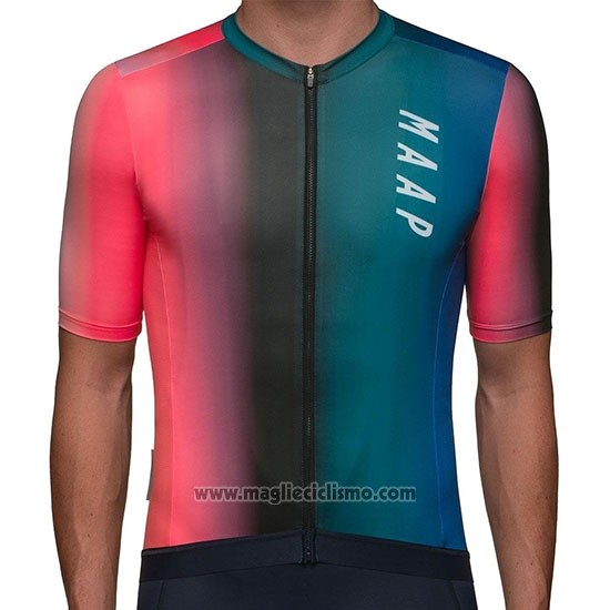 2019 Abbigliamento Ciclismo Maap Cortina Rosso Verde Blu Manica Corta e Salopette