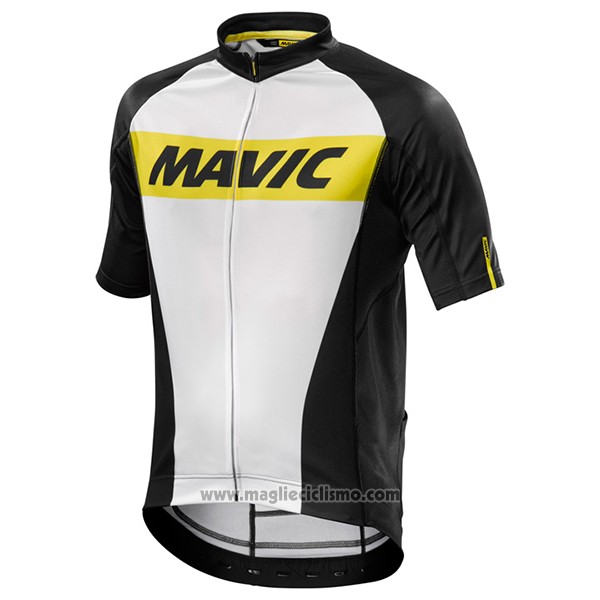 2017 Abbigliamento Ciclismo Mavic Bianco Manica Corta e Salopette