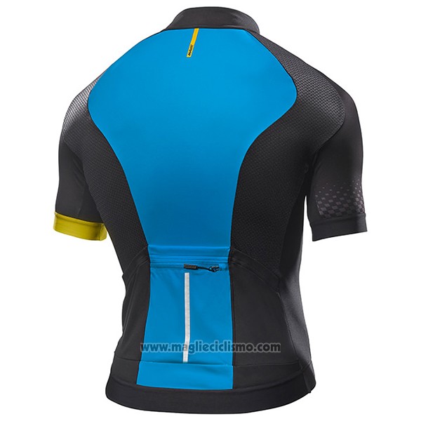2017 Abbigliamento Ciclismo Mavic Blu e Nero Manica Corta e Salopette