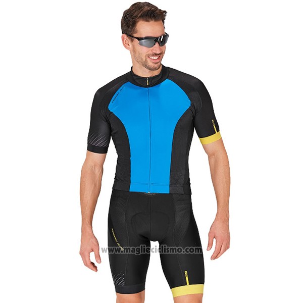 2017 Abbigliamento Ciclismo Mavic Blu e Nero Manica Corta e Salopette