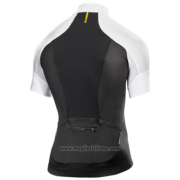 2017 Abbigliamento Ciclismo Mavic Nero e Bianco Manica Corta e Salopette