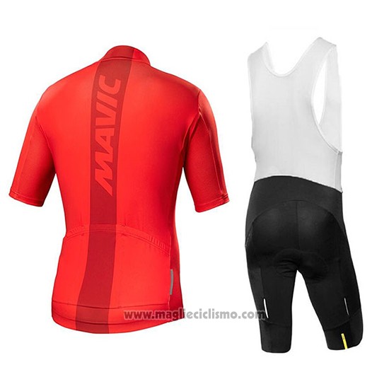 2018 Abbigliamento Ciclismo Mavic Rosso Manica Corta e Salopette