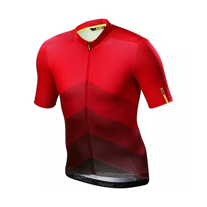 2021 Abbigliamento Ciclismo Mavic Rosso Nero Manica Corta e Salopette