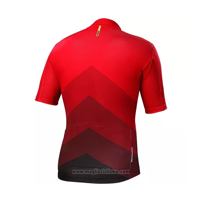 2021 Abbigliamento Ciclismo Mavic Rosso Nero Manica Corta e Salopette