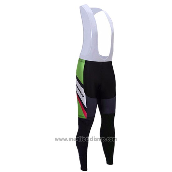 2017 Abbigliamento Ciclismo Merida Rosso e Bianco Manica Lunga e Salopette