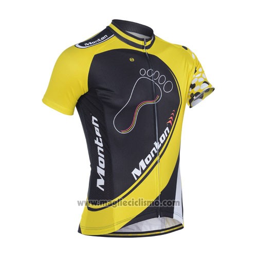 2014 Abbigliamento Ciclismo Monton Giallo e Nero Manica Corta e Salopette