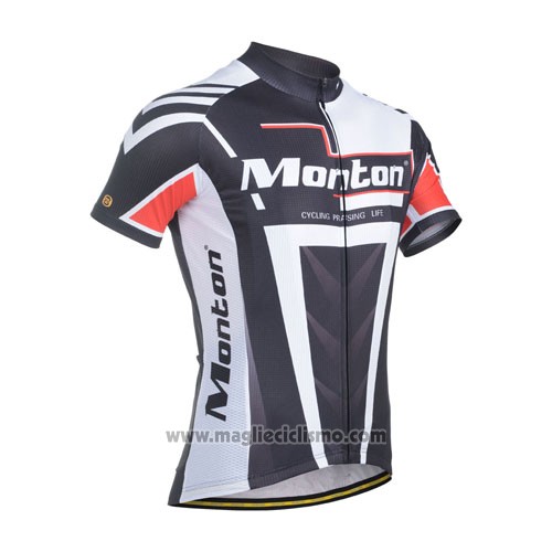 2014 Abbigliamento Ciclismo Monton Nero Bianco Manica Corta e Salopette