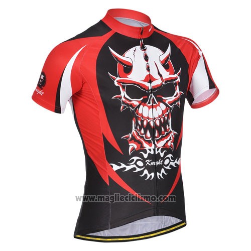 2014 Abbigliamento Ciclismo Monton Rosso Nero Manica Corta e Salopette