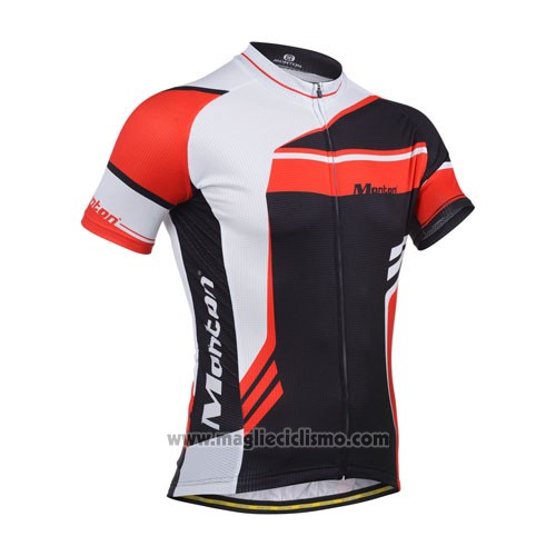 2014 Abbigliamento Ciclismo Monton Rosso e Nero Manica Corta e Salopette