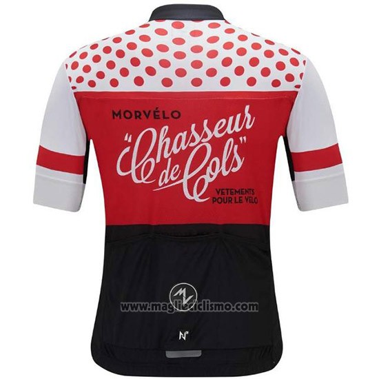 2018 Abbigliamento Ciclismo Morvelo Rosso e Nero Manica Corta e Salopette