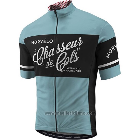 2018 Abbigliamento Ciclismo Morvelo Verde e Nero Manica Corta e Salopette