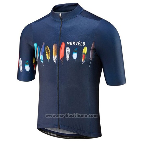 2019 Abbigliamento Ciclismo Morvelo Spento Blu Manica Corta e Salopette