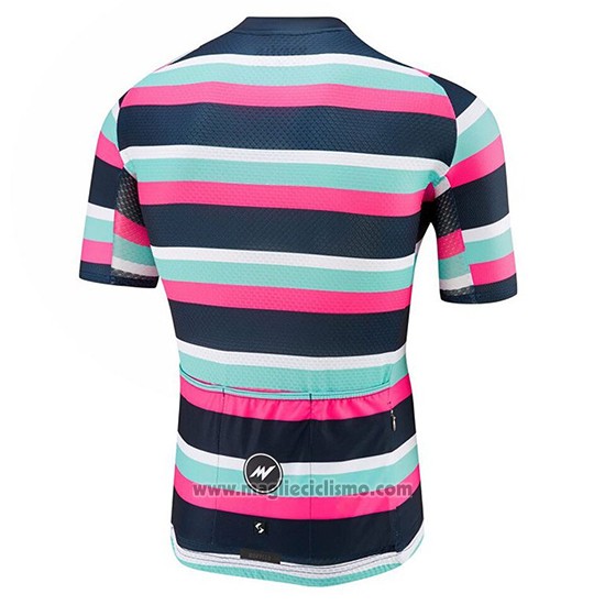 2019 Abbigliamento Ciclismo Morvelo Verde Rosa Nero Manica Corta e Salopette
