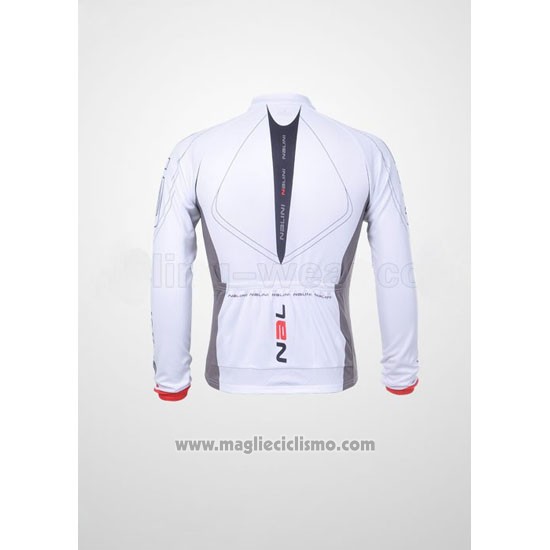 2012 Abbigliamento Ciclismo Nalini Bianco e Nero Manica Lunga e Salopette