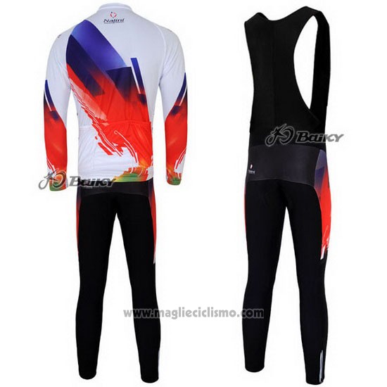 2012 Abbigliamento Ciclismo Nalini Rosso e Bianco Manica Lunga e Salopette