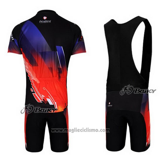 2012 Abbigliamento Ciclismo Nalini Rosso e Nero Manica Corta e Salopette