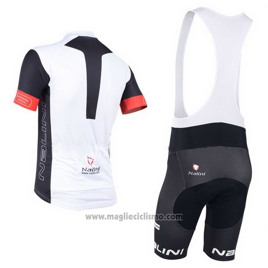 2013 Abbigliamento Ciclismo Nalini Nero e Bianco Manica Corta e Salopette