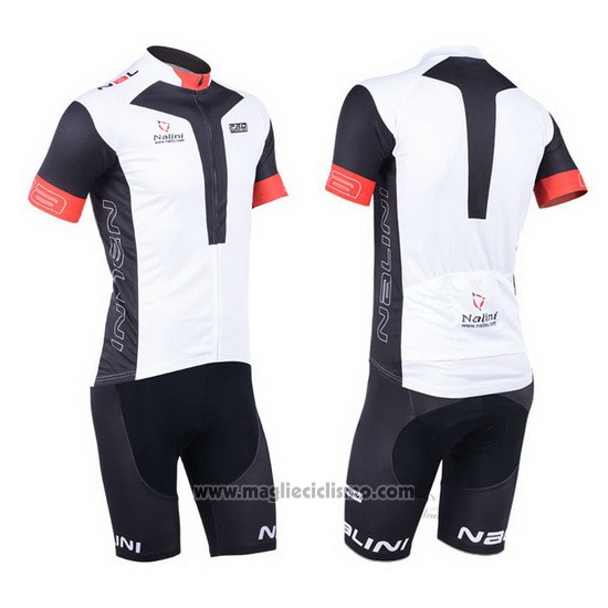 2013 Abbigliamento Ciclismo Nalini Nero e Bianco Manica Corta e Salopette