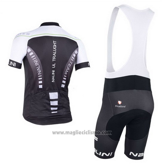 2013 Abbigliamento Ciclismo Nalini Nero e Grigio Manica Corta e Salopette