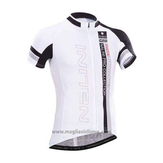 2014 Abbigliamento Ciclismo Nalini Bianco Manica Corta e Salopette