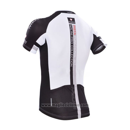 2014 Abbigliamento Ciclismo Nalini Bianco Manica Corta e Salopette