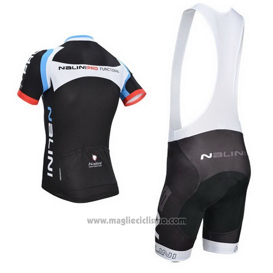 2014 Abbigliamento Ciclismo Nalini Nero Manica Corta e Salopette