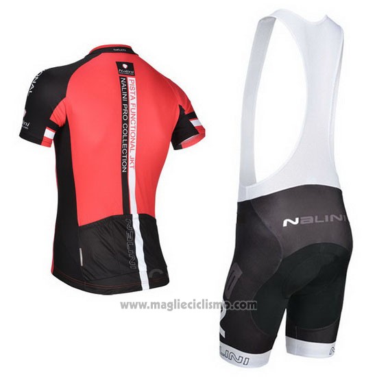 2014 Abbigliamento Ciclismo Nalini Nero e Rosso Manica Corta e Salopette