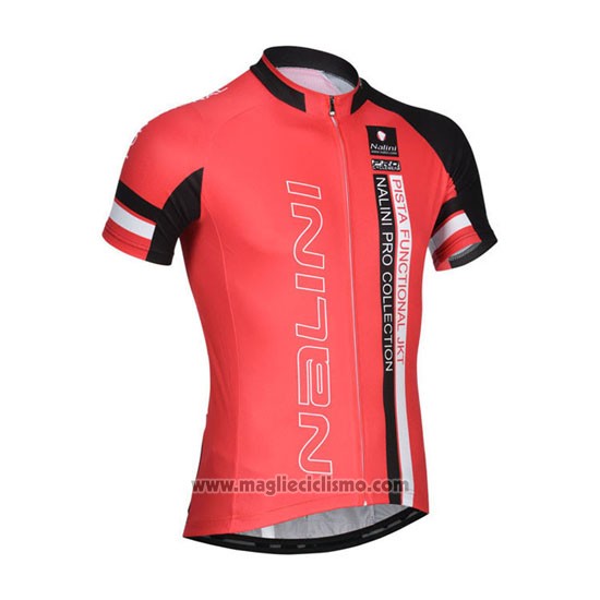 2014 Abbigliamento Ciclismo Nalini Nero e Rosso Manica Corta e Salopette