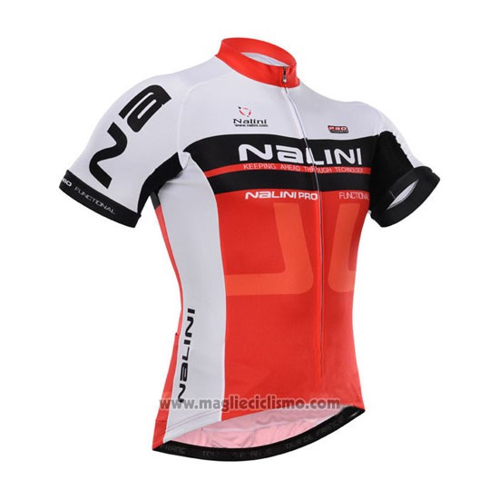 2015 Abbigliamento Ciclismo Nalini Rosso e Bianco Manica Corta e Salopette