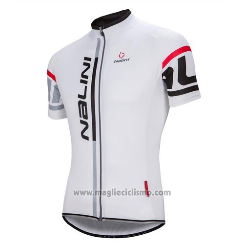 2016 Abbigliamento Ciclismo Nalini Bianco Manica Corta e Salopette