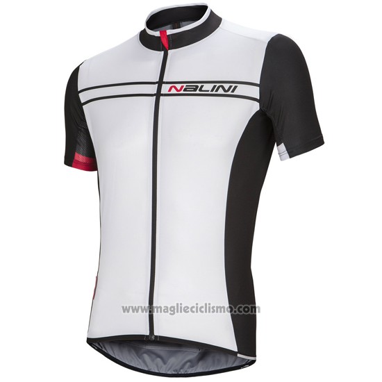 2016 Abbigliamento Ciclismo Nalini Bianco e Nero Manica Corta e Salopette