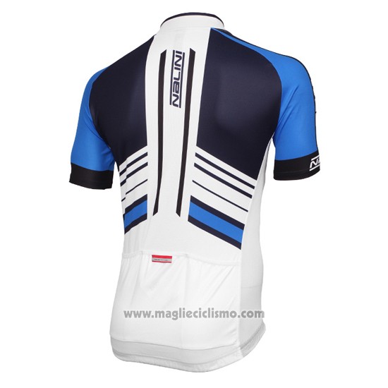 2016 Abbigliamento Ciclismo Nalini Blu e Bianco Manica Corta e Salopette
