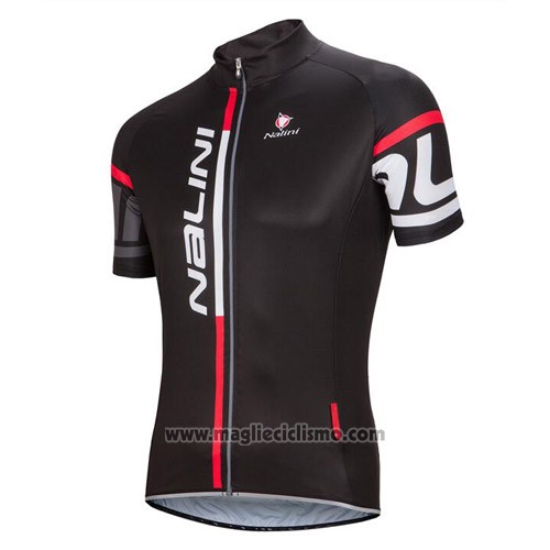 2016 Abbigliamento Ciclismo Nalini Nero e Rosso Manica Corta e Salopette