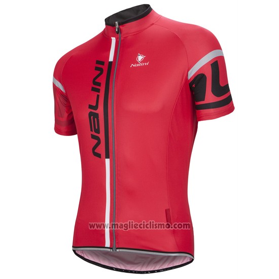 2016 Abbigliamento Ciclismo Nalini Rosso Manica Corta e Salopette