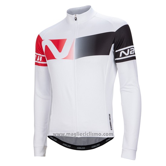 2016 Abbigliamento Ciclismo Nalini Rosso e Bianco Manica Lunga e Salopette