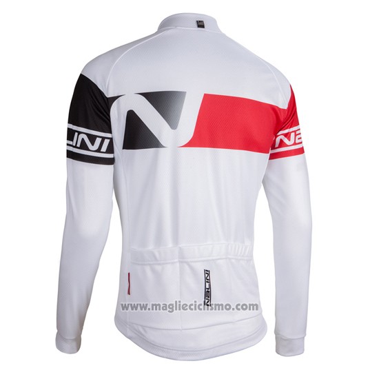 2016 Abbigliamento Ciclismo Nalini Rosso e Bianco Manica Lunga e Salopette