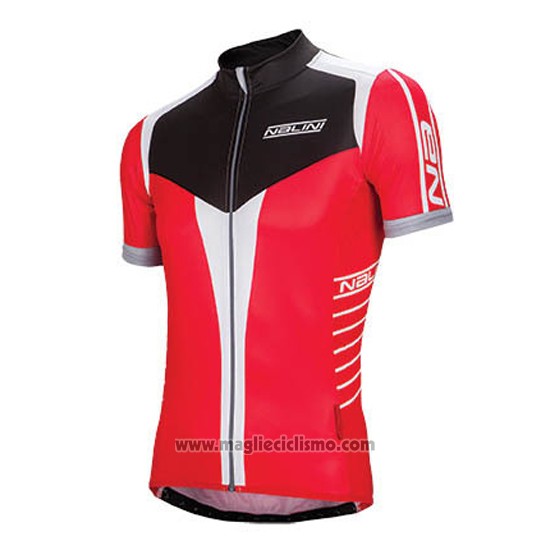 2016 Abbigliamento Ciclismo Nalini Rosso e Nero Manica Corta e Salopette