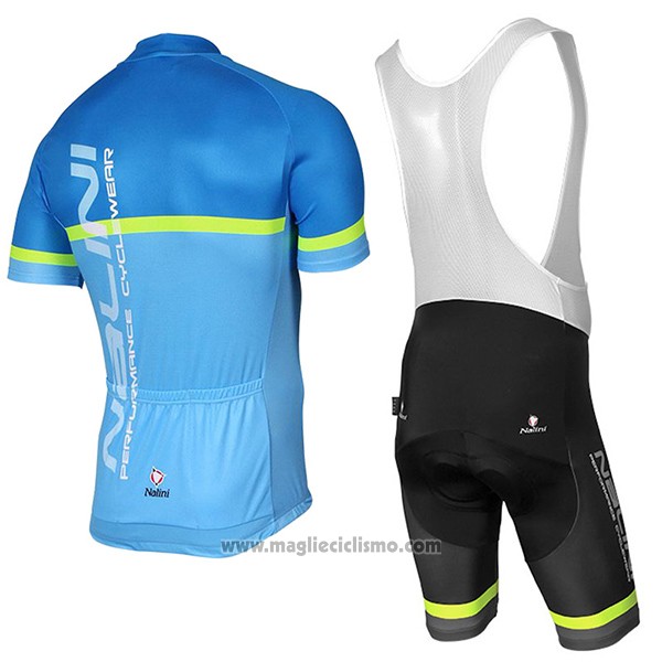 2017 Abbigliamento Ciclismo Nalini Brivio Blu Manica Corta e Salopette